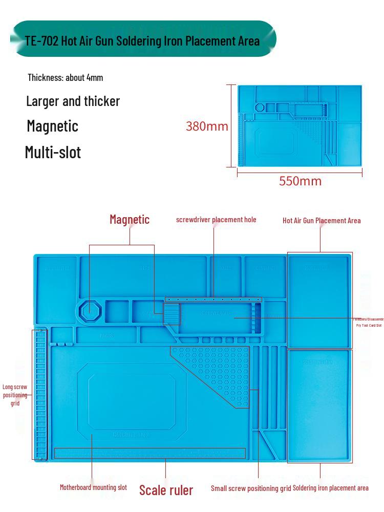 Deer Fairy Heat-Resistant Silicone Soldering Pad for Desktop Repair and Welding.