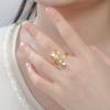 Phoenix Open Ring Elegant Golden Phoenix Adjustable Ring Symbol of Rebirth Ring Stainless Steel Bird Statement Ring for Women