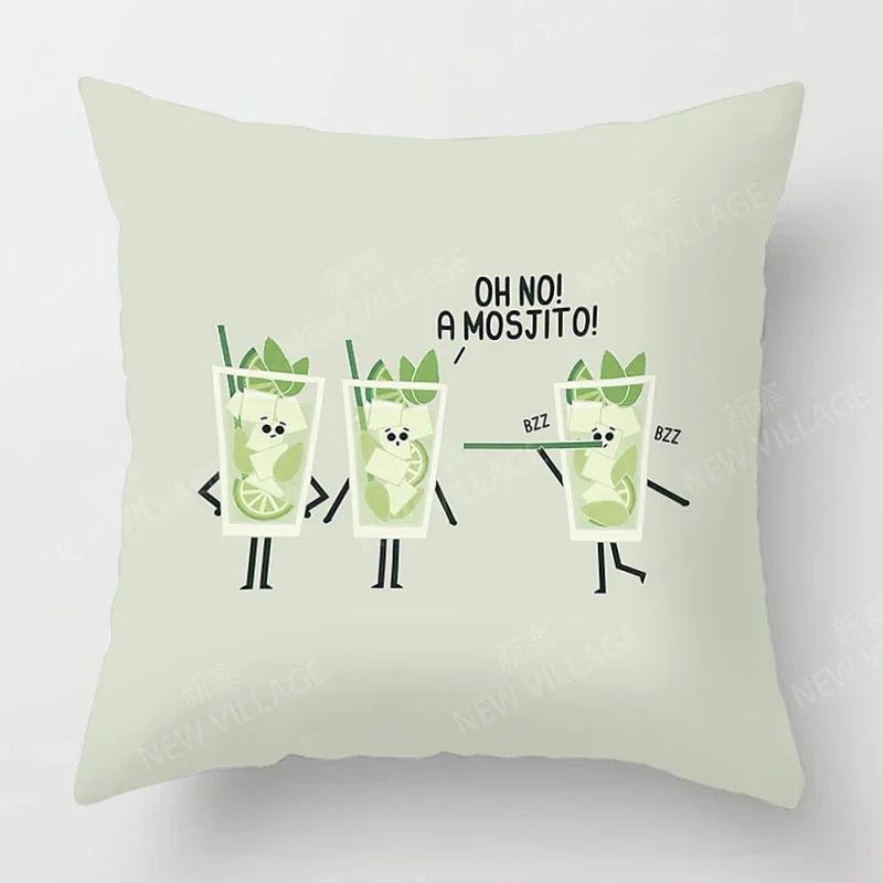 Nordic Home Decor Throw Pillowcase Sofa Cushion Cover Modern 45X45Cm 45*45 50X50 60*60Cm Child Kawaii Cartoon 40*40 Living Room