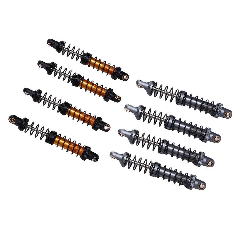 4 Pack Metal RC Car Shock Absorbers High Strength 90mm RC Car Shocks for 1/10 Scale Models with 8 Sp