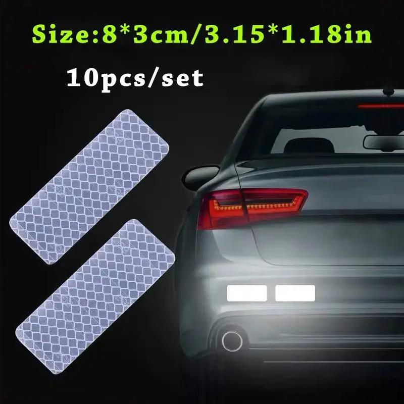 10PCS warning car reflective sticker body decoration sticker reflective film