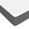 Box Spring Bed with Mattress Gray 120 X 200 Cm Faux Leather