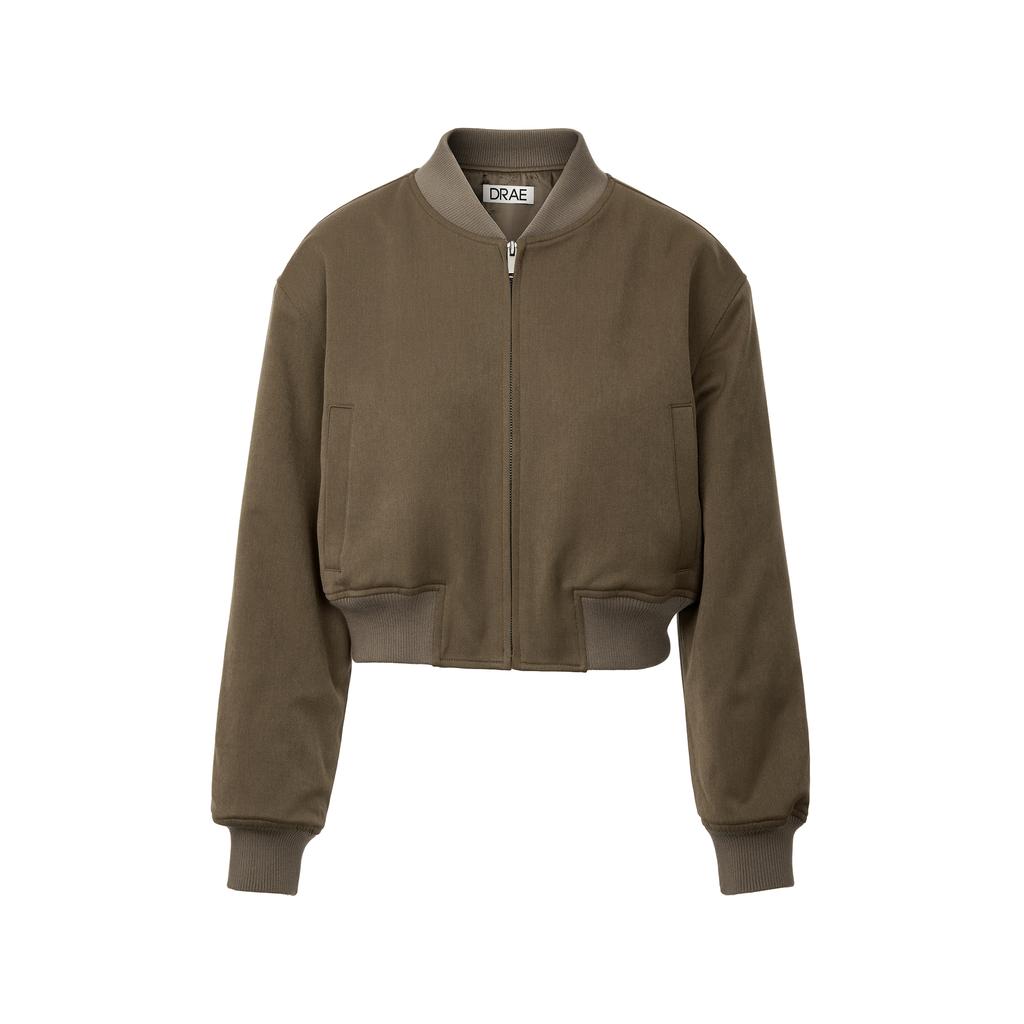 Drae Padded Zipup Blouson Jacket_Khaki