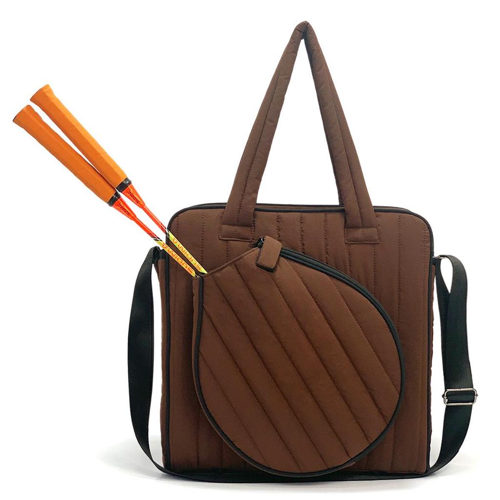 2025 Portable Sports Bag for Badminton, Tennis & Pickleball - Fits 2 Rackets, Handheld, Large-Capacity, Down Cotton