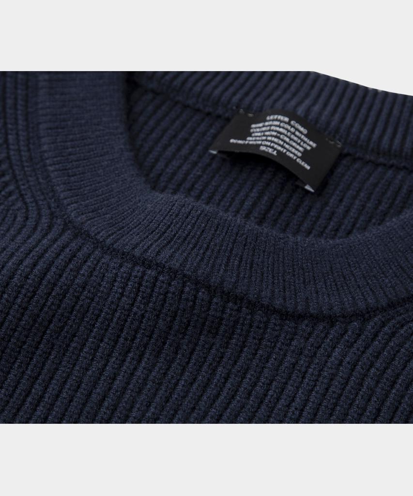 LETTERCOMO Essential Hazzi Round Knit Navy