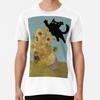 Vincent Van Gogh, Flowers Cat T-Shirt S-5XL Best T-Shirt