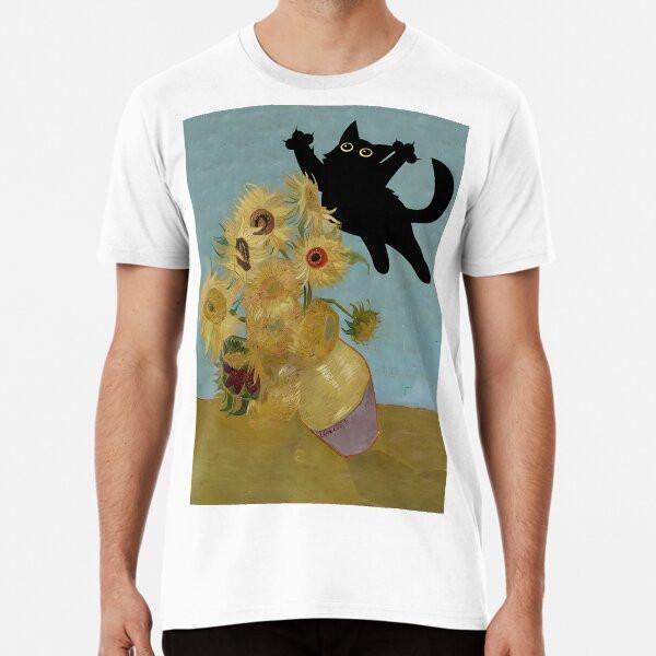 

Vincent Van Gogh, Flowers Cat T-Shirt S-5XL Best T-Shirt 3XL