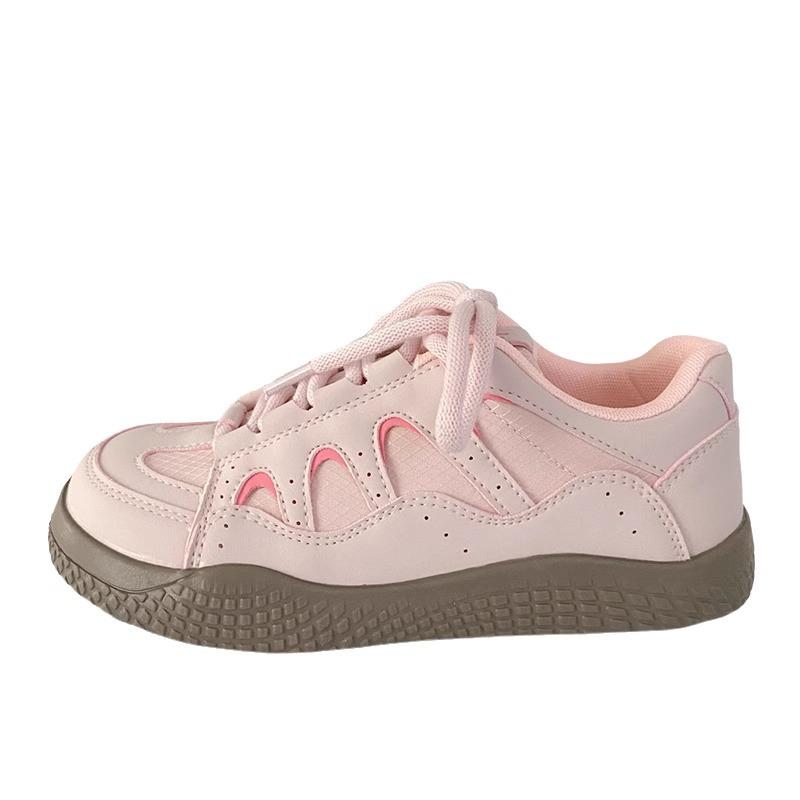 Retro Spring and Autumn New Ugly Cute Women Niche Platform Casual Versatile 2025 Board Shoes Milk Yellow Ins Tide Moral Training Shoes