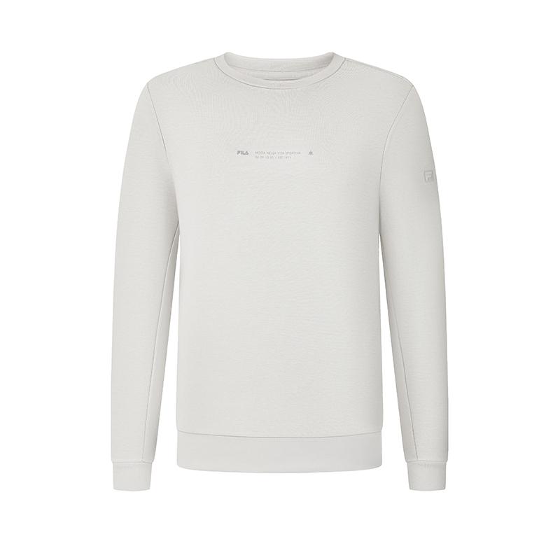 

FILA Sweat Solid Color Simple Fashion Long Sleeve Hoodie Men hoodies Gray A11M441206FGY XXL