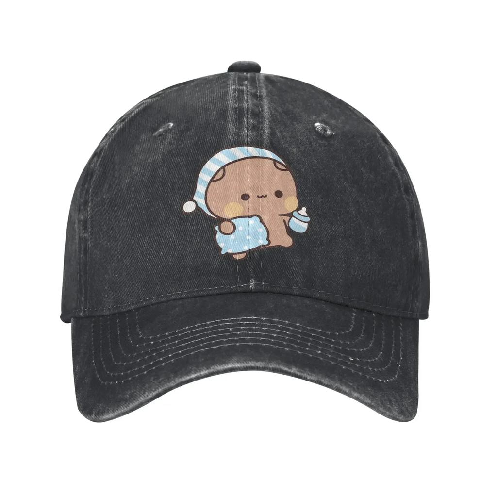 DuDu Bear Going To Sleep Casual Baseball Cap For UnisexTeens Summer with BuBu Panda Hunting Camping Trucker Hat Streetwear Cap