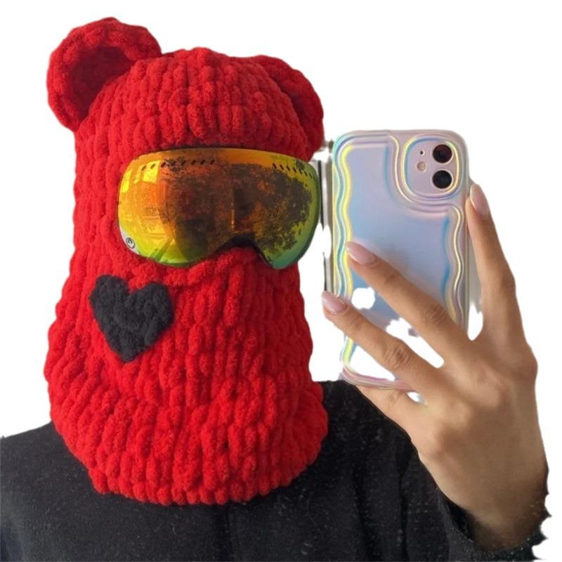 Kreative handgestrickte Wollmütze, lustige Eltern-Kind-Maske, römische Rittermütze