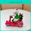 Dog Resin Cat Riding Motorcycle Action Figure Model Toy Micro Landscape Decorate