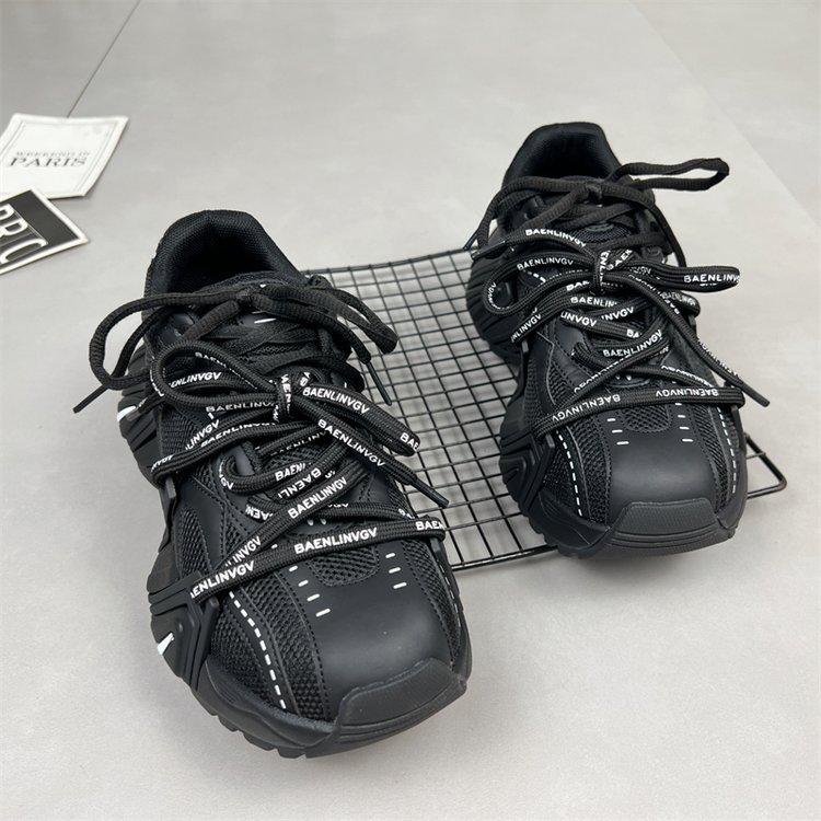 Daddy shoes for women 2025 autumn new retro style fancy straps heightening casual sports shoes breathable running shoes for women