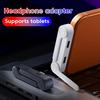 2-in-1 USB C Headphone Adapter with Phone Stand Type C OTG Splitter for Fast Charging & Audio for Phone