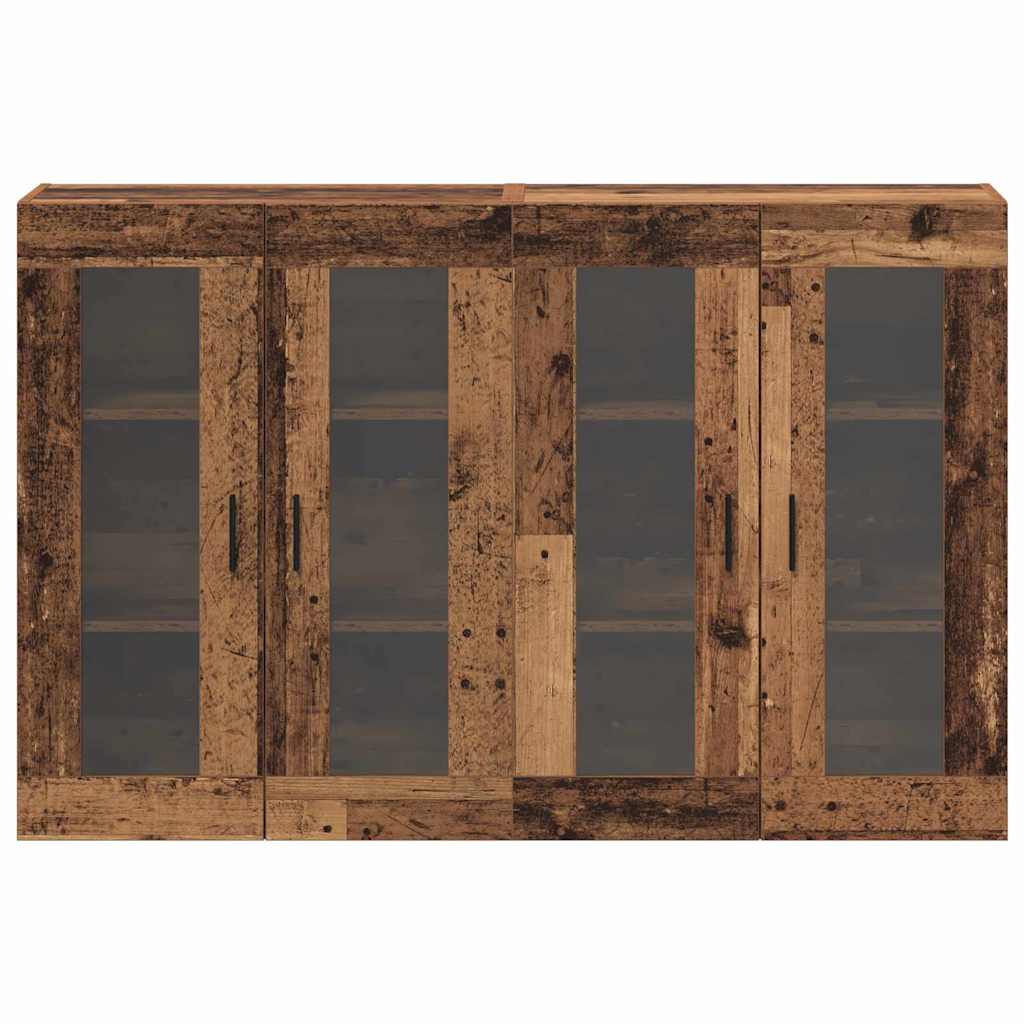 Wall Mounted Cabinets 2 Pcs Reclaimed Wood Look 69.5 X 34 X 90 Cm