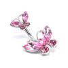 [HF](HS)1Pc Zircon Crystal Butterfly Belly Button  Body Piercing Navel Ring Sexy Jewelry