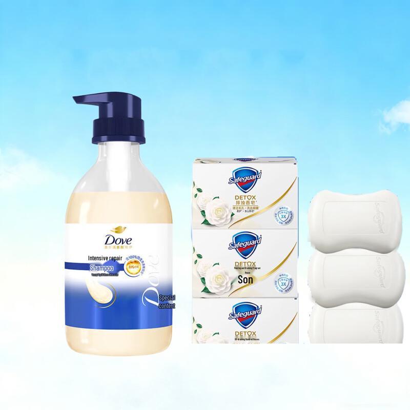 

Dove Intensive Shampoo & Safeguard Camellia Soap Set