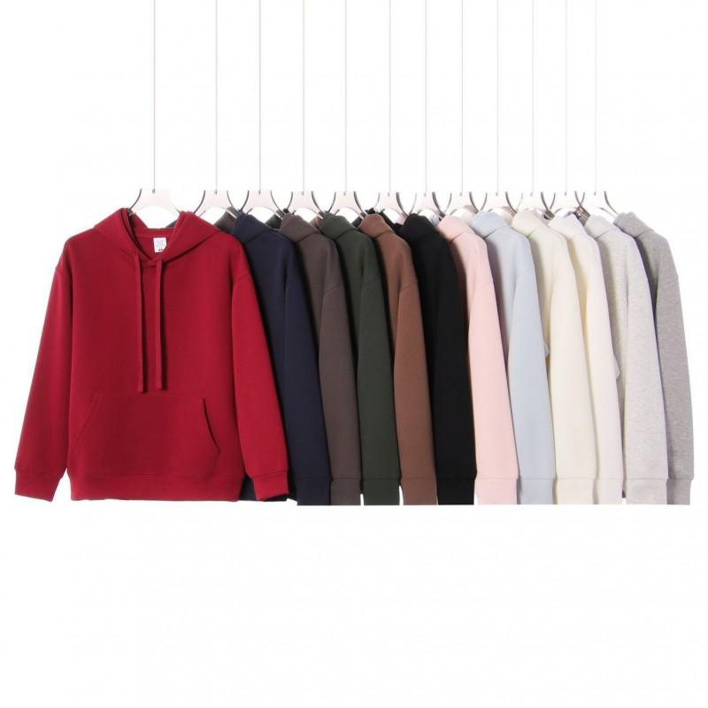 Mens Oversized Drop Shoulder Hoodie Thick Cotton Blend Pullover Sweatshirt Fall Winter Casual Wear