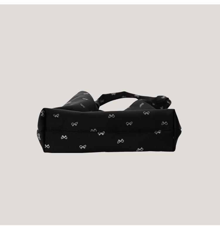 Niche Design Women's Bow Canvas Foldable Tote - 2024 Fashion