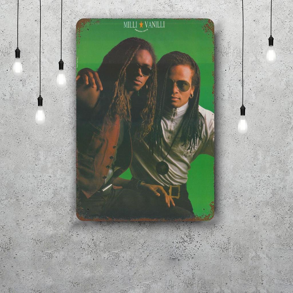 Milli vanilli Poster Decorativo Segno di Latta Vintage Segno Metallico Placca Decorativa per Pub Bar Man Cave Club Decorazione Murale