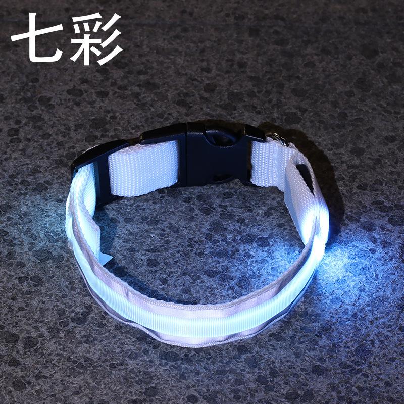Anti-lost Led Luminous Dog Collar Pet Supplies Night Dog Walking, Collar USB Charging Comes with Reflective Material