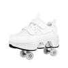 Children Wheels Shoes Roller Sneakers With 4 Wheels Skates Adult Runaway Parkour Deformation Shoes For Women Men Youth Kids Gift