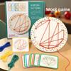 Montessori-Einfädelspiel aus Holz, Nagelbrett, Seilwickelspiel, Kinderspielzeug