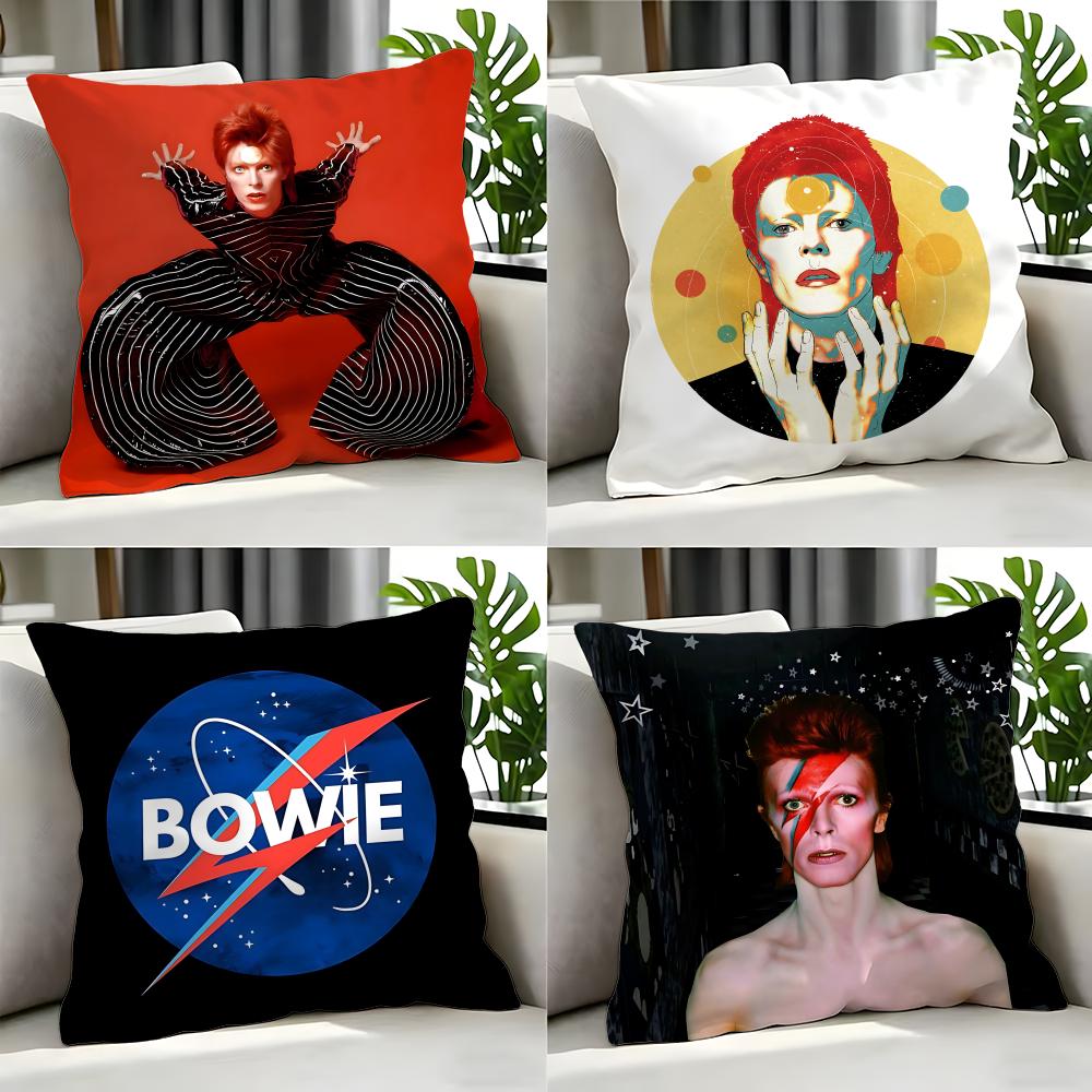 Singer - David Bowie Cushion Cover Cushion Cover Set 4Pcs 50X50 45X45 40X40 Pillowcase Decorative Sofa Home Decor