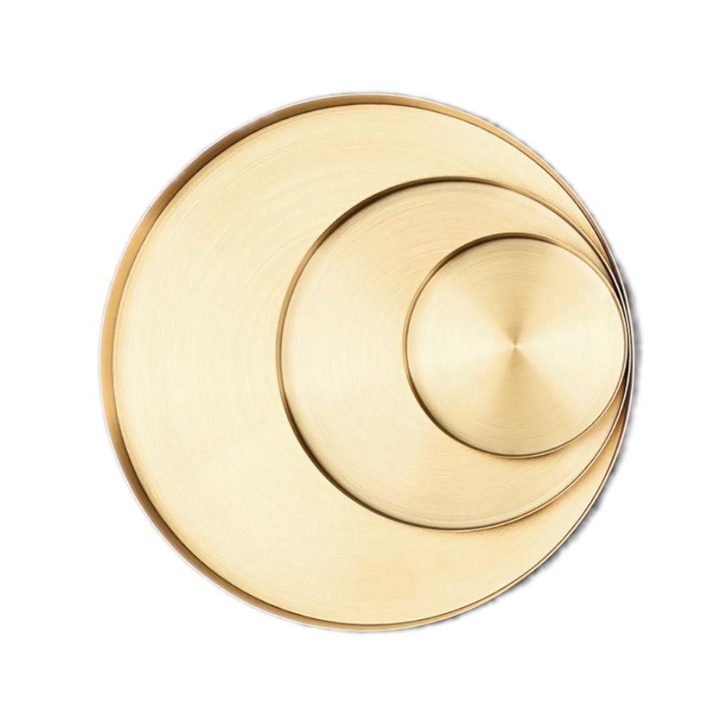 Décor de maison de rangement de plateau doré en acier inoxydable