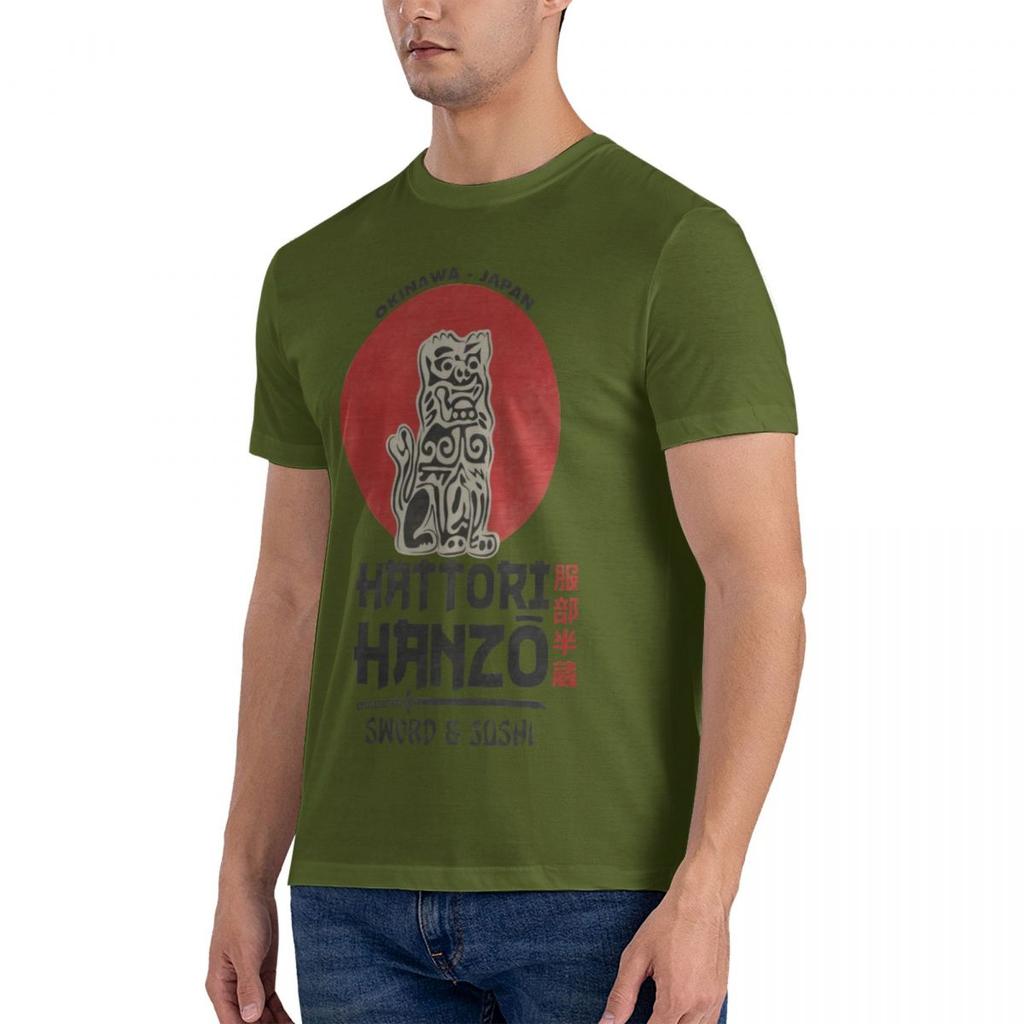 Hattori Hanzo Kill Bills Printed T-Shirt Funny Mens Short Sleeve Loose Oversized Tees