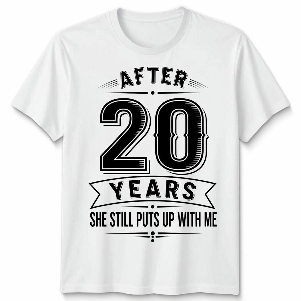 20th Wedding Unisex T Shirt Anniversary Gifts For Husband Or Wife After 20 Years
