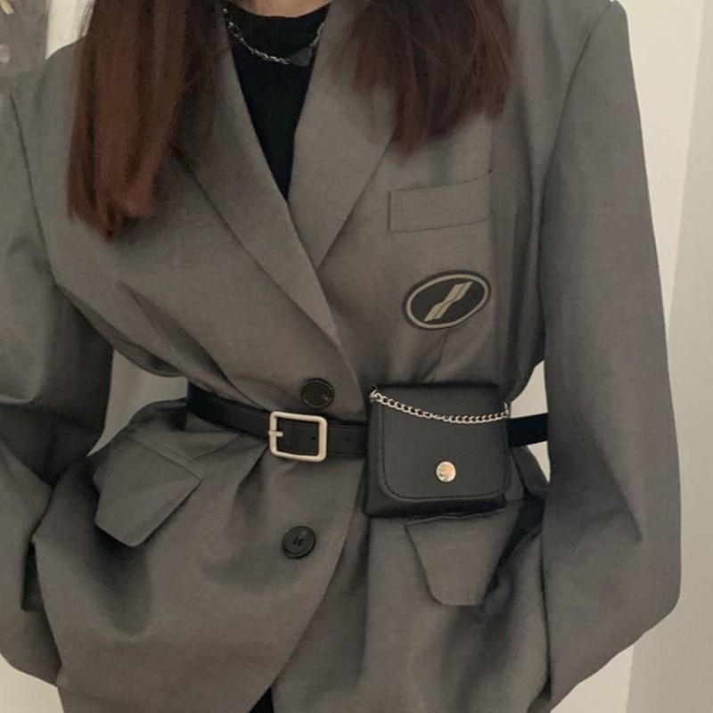 Waist Contemporary Pu Belt With Matching Mini Bag For Womens Stylish Fashion Fall