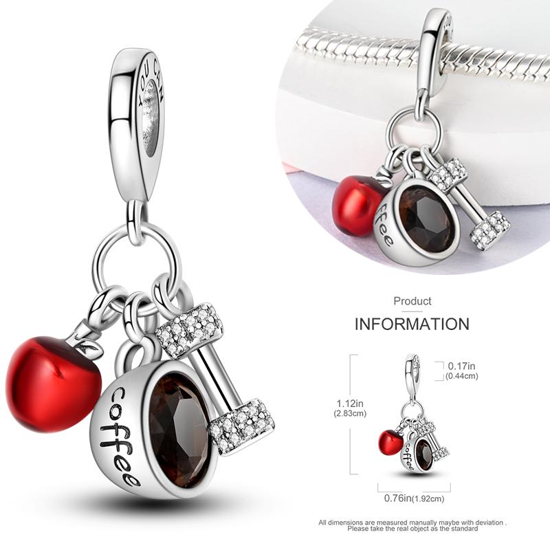 Authentic Copper Charm Bead Charms Bead Charms Dreamcatcher Coffee Perfume Pendants Compatible With Women Bracelets Do It Yourself Jewellery Gift