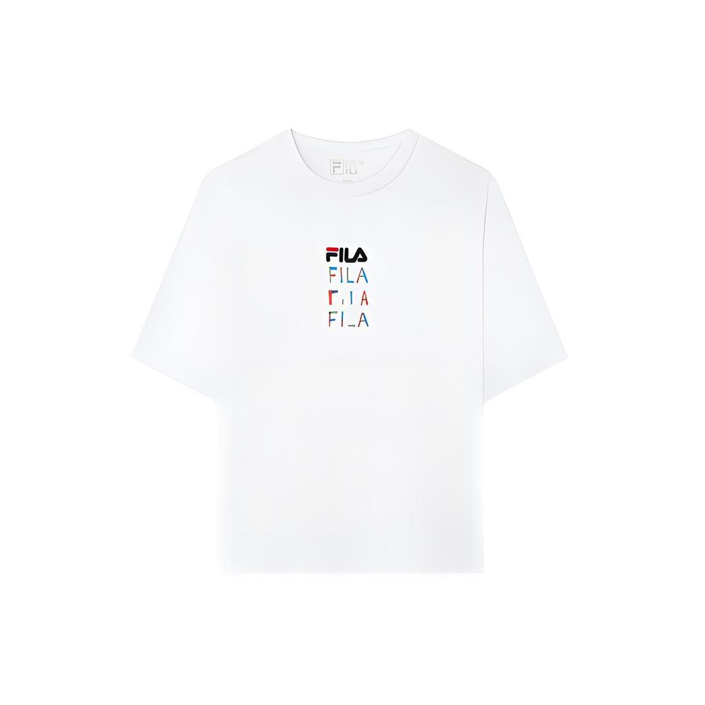 FILA Drop Shoulder Sleeve T Shirt Women's Standard White F11W133195F-WT