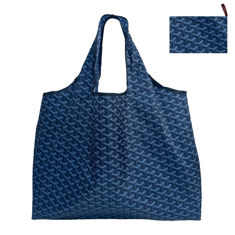 Reusable Foldable Waterproof Oxford Tote Bag Large Portable Grocery Shopping Storage Handbag