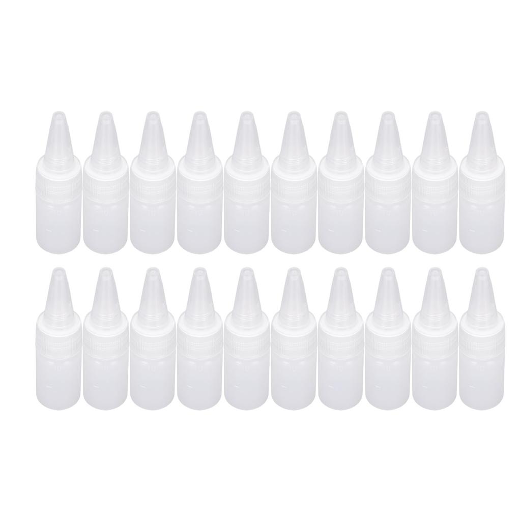 100CPS Squeeze Bottles 10ml Capacity Semitransparent Multifunctional Plastic Empty Squirt Bottle for Paint