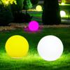 Stays on until the next morning 100 lumens of brightness [GWSOLAR Garden Ball Light, 25cm Diameter + RGB Colors] Smart Lighting Solar Light.