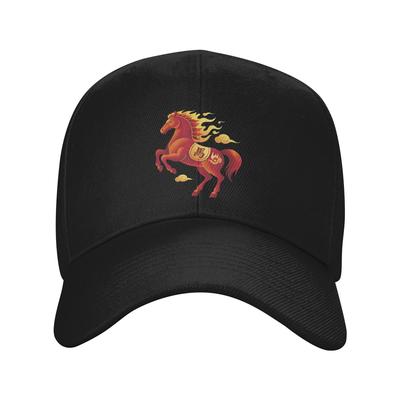 Fire Horse Red Chinese Zodiac Lunar New Year 2026 Baseball Cap Men Print Hip Hop Hats Summer Fashion Outdoor Sports Baseball Cap