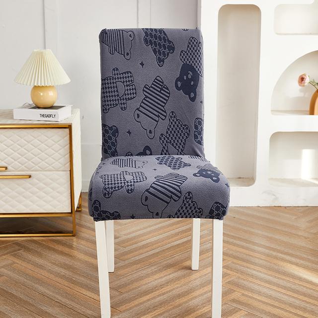 Thick Jacquard Chair Cover Spandex Stretch Slipcovers Chair Seat Covers For Kitchen Dining Room Wedding Banquet Home 1pc