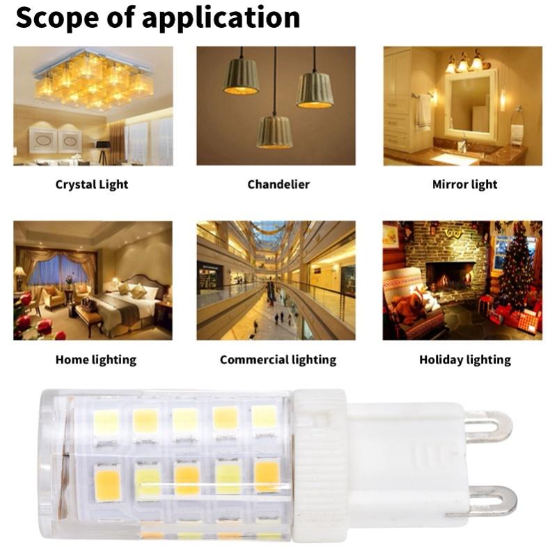 10PCS G9 220V LED Lamp Dimmable Ceramic LED Bulb Replace Halogen Lamp For Chandelier