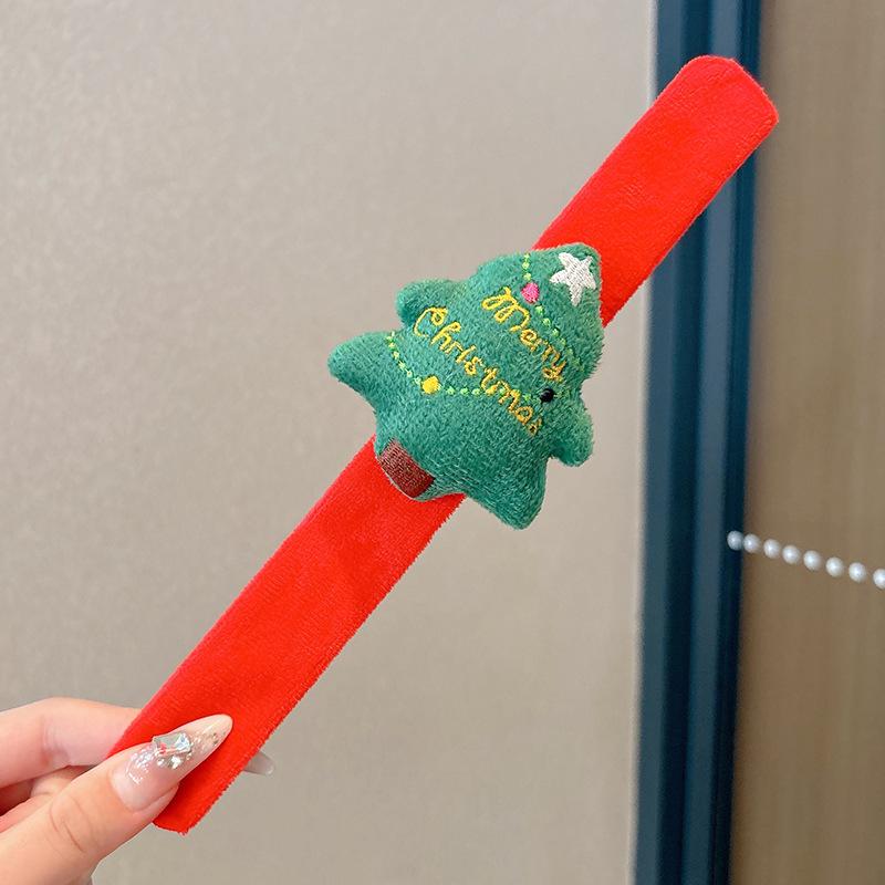 2025 Women's Christmas Snap Bracelet - Plush Cartoon Elk & Snowman Design