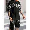 Men's Casual Fashion Sports Suit Round Neck Lightweight Short-sleeved Shorts Suit Loose Comfortable Unisex Sports Clothing