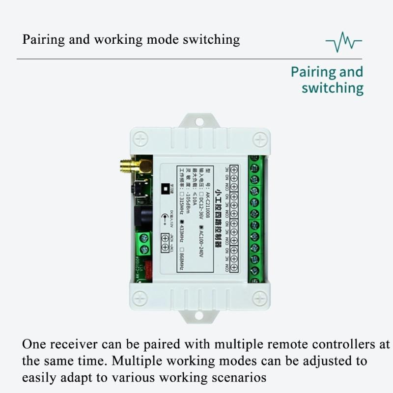 315/433MHZ Universal Garage Door RF Wireless Remote Control for Rolling Shutter Barrier Telescopic 4 Button Transmitter
