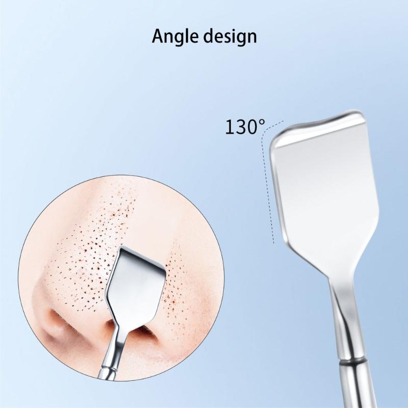 Face Skincare Essential Stainless Steel Blackhead Extractor with Ergonomic Double Head for Different Skin Type