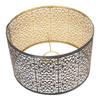 Metal Lampshade E14 E27 Iron Hollow Out Modern Decorative Cylinder Lamp Shade for Table Wall Ceiling Lamp Black and Gold