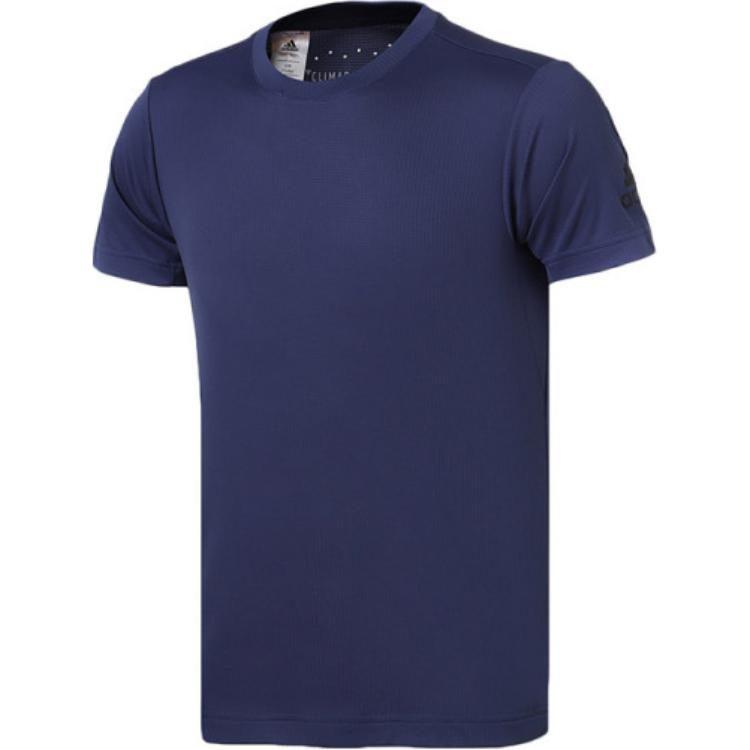 Adidas T Shirts Men's Blue Crew Neck Moderate Straight Fit CE0816
