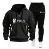 Completo da golf da uomo autunno e inverno + abbigliamento sportivo da esterno elegante e confortevole e set di pantaloni a due pezzi