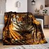 1PC Tiger Treasure Chest Blanket, Soft Warm All-Season Throw for Sofa, Bed, Car, Office, Vibrant Colorful Design, Durable & Cozy Gift for Home Decor,