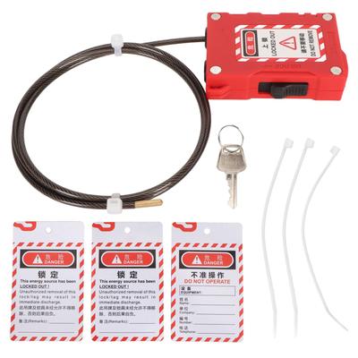 Lucchetto a Cavo Regolabile Inossidabile Affidabile Rosso Robusto Padlock di Sicurezza per Attrezzature Industriali