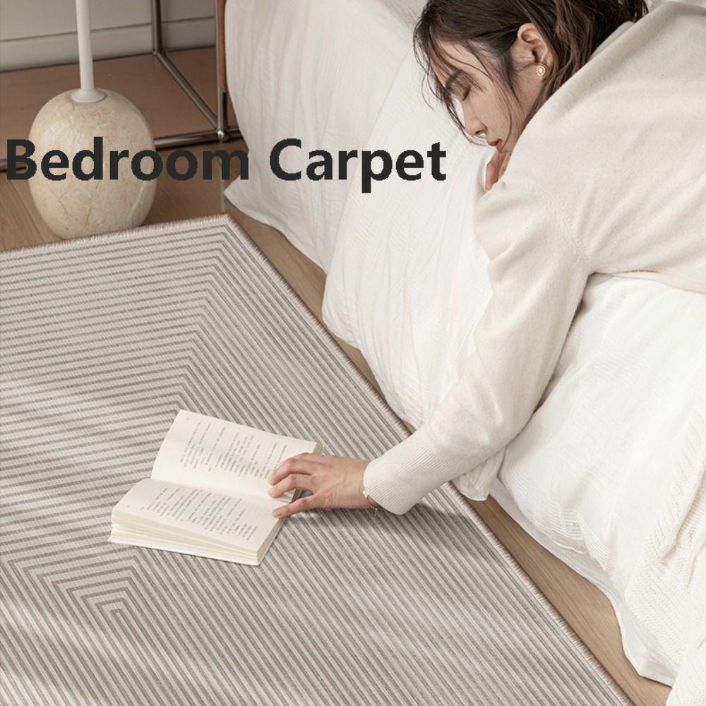 

Crystal Velvet Bedroom Carpet Washable Kitchen Rug Quiet Style Hall Carpet Sofa